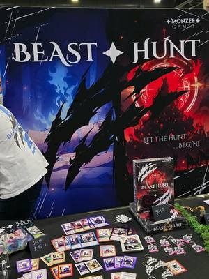 Beast Hunt is looking DOPE!! #beasthunt #paxunplugged #boardgames #interview #beasthuntgame  Your journey unfolds in turns, where you draw cards, plav Heroes, and confront Beasts. Each action moves vou closer ta assembling an unbeatable party or daring ta challenge the King of Beasts himself. Will you gather a party of like-minded Heroes. or will you defeat the Beasts that stand in your way? The choice is yours, and every decision could lead to victory or defeat.