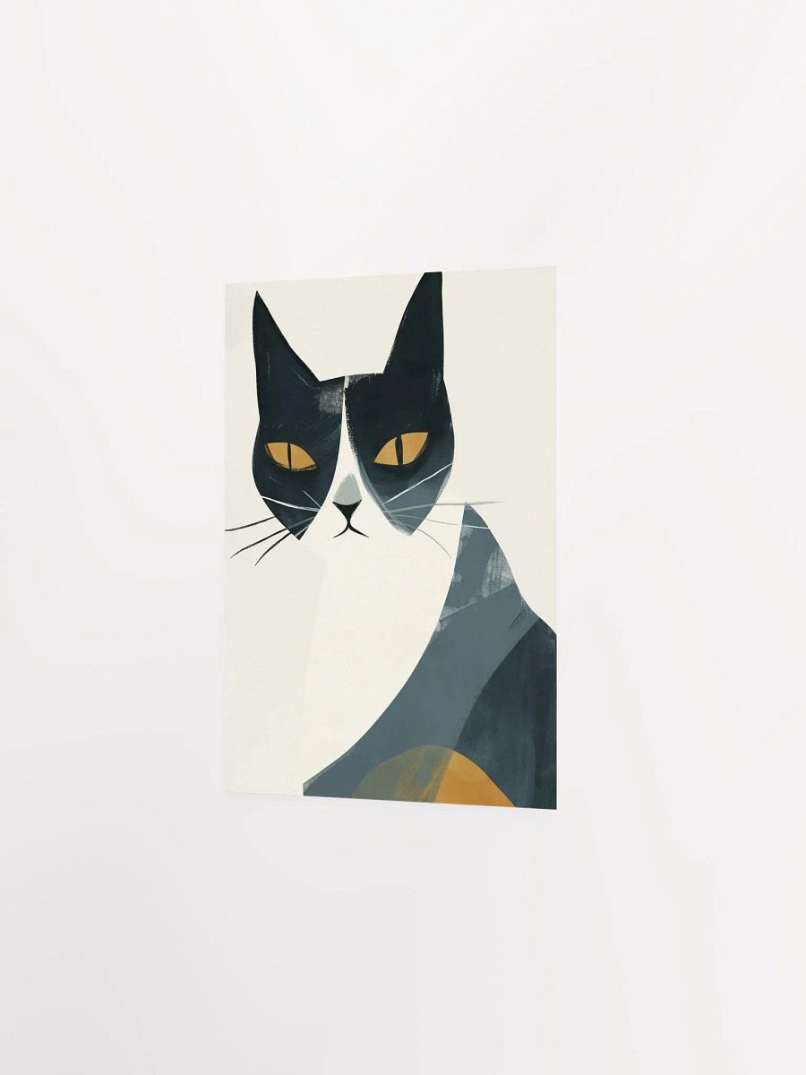 Vivid Yellow-Eyed Cat Matte Poster product image (3)
