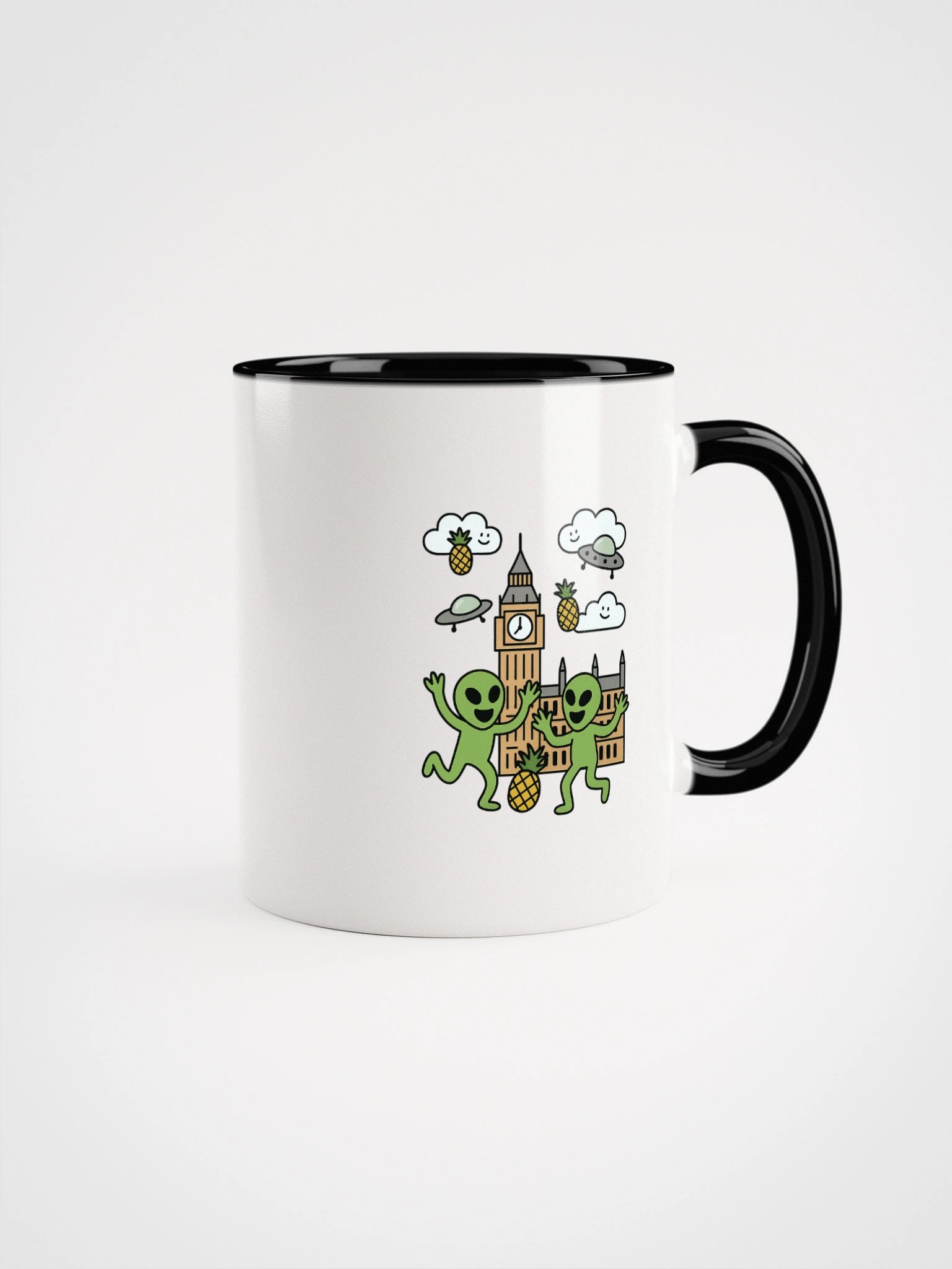 Martians Take London! Roswell Aliens at Big Ben Mug product image (2)