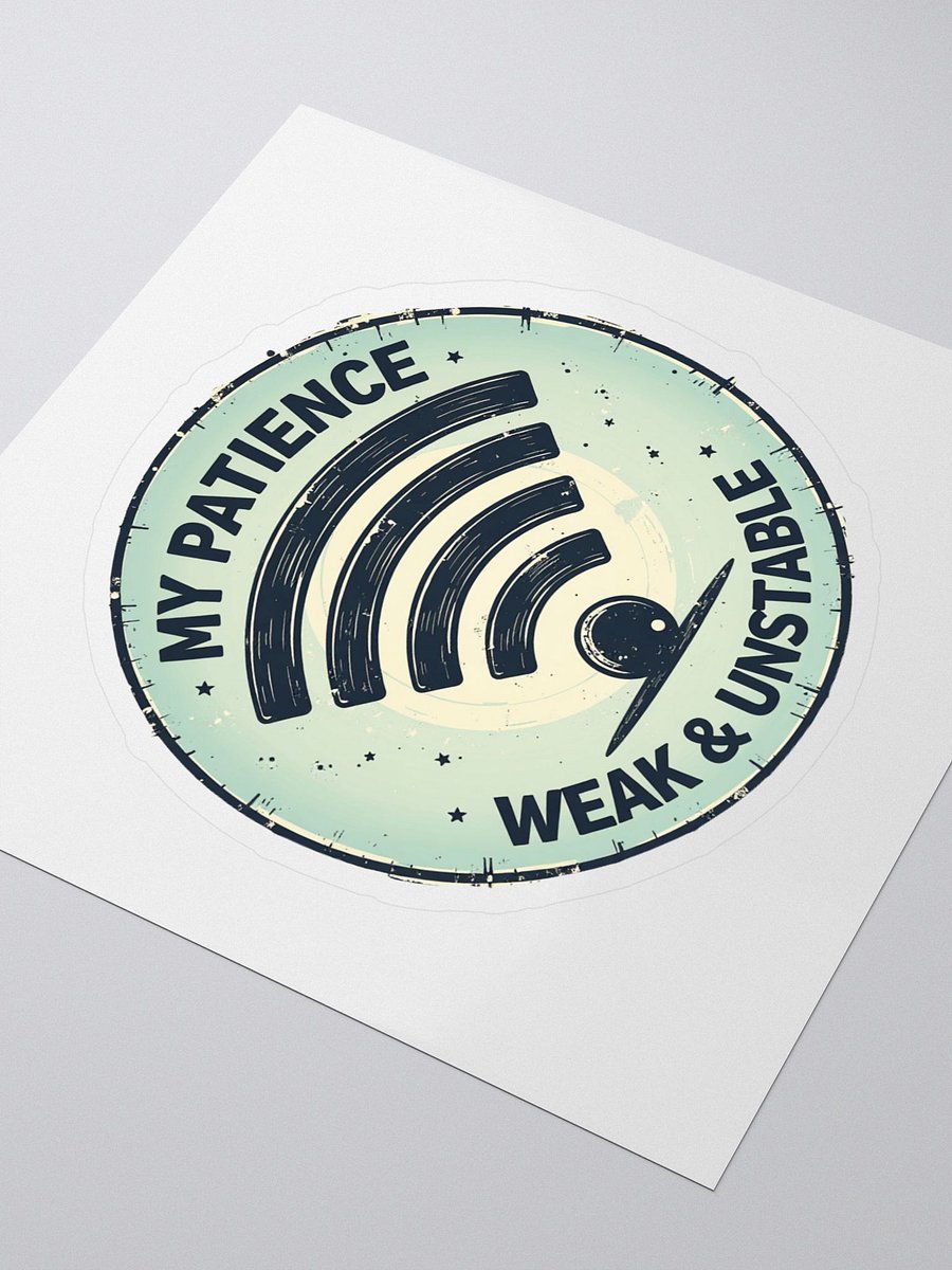 Vintage Wi-Fi Patience Kiss Cut Stickers product image (3)