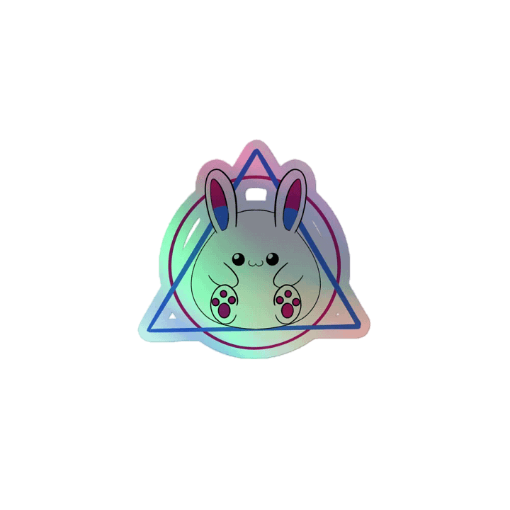 Chubby Rabbit Holographic Sticker Sheet product image (1)