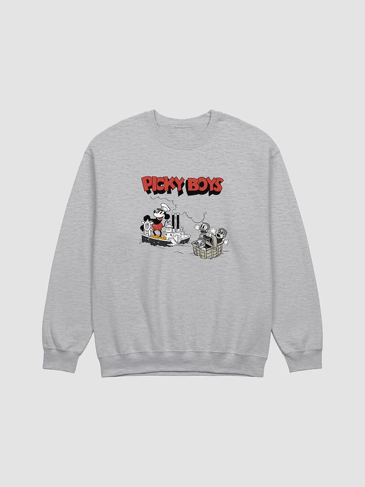 Mouse Boat Crewneck Sweatshirt (Grey) product image (1)