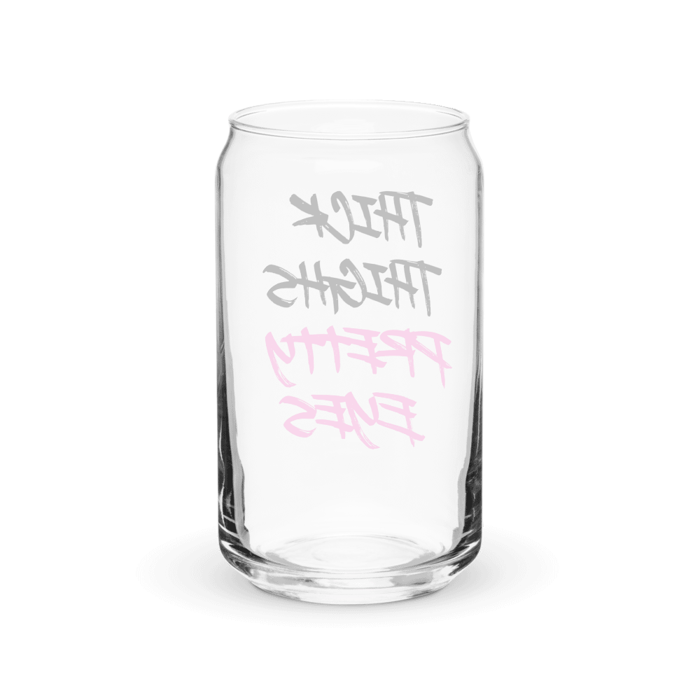 Thick Thighs Pretty Eyes 16oz Glass Cup product image (2)