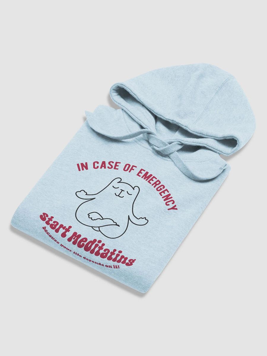 In case of Emergency Start Meditating, because your Life Depends on It! - Meditating Hoodie | Funny Mindfulness & Stress Relief Design product image (26)