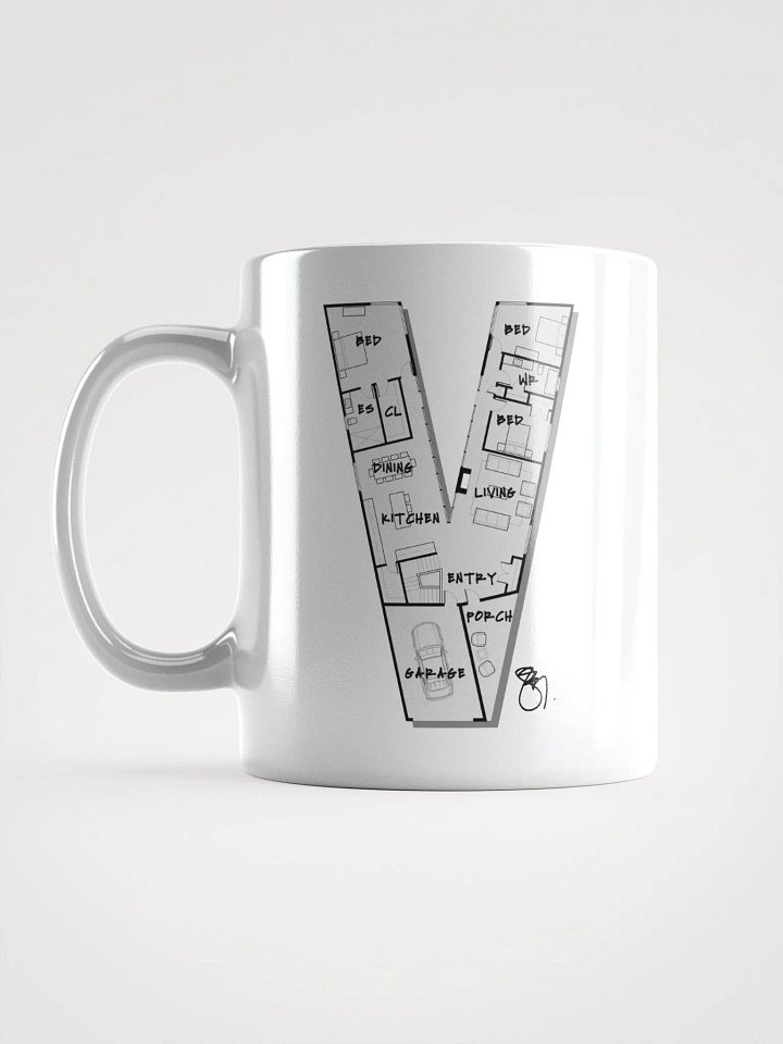 Alphabet Floor Plan Mug - V product image (1)