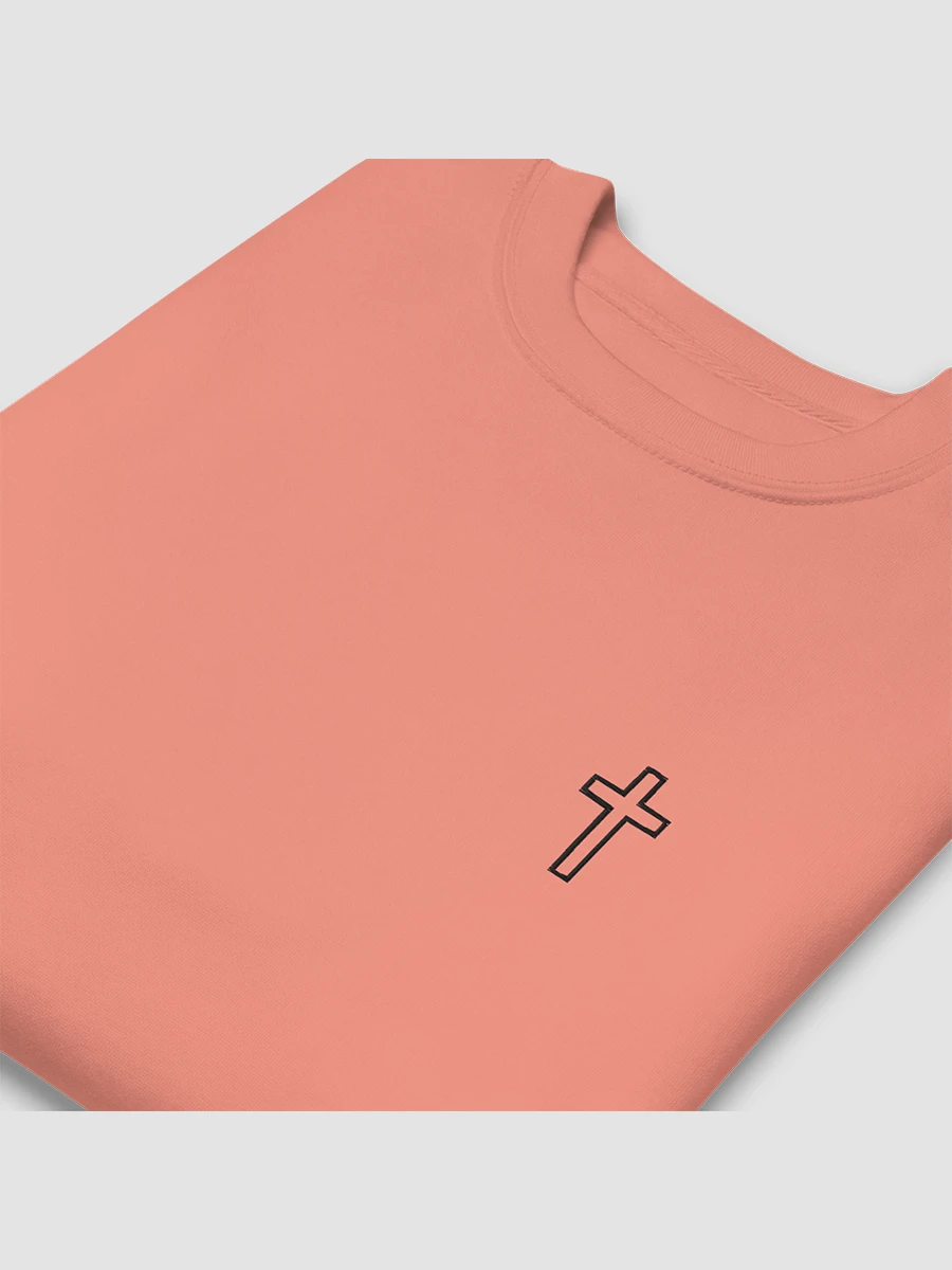 Simple Cross Embroidered Dusty Rose Crewneck product image (5)