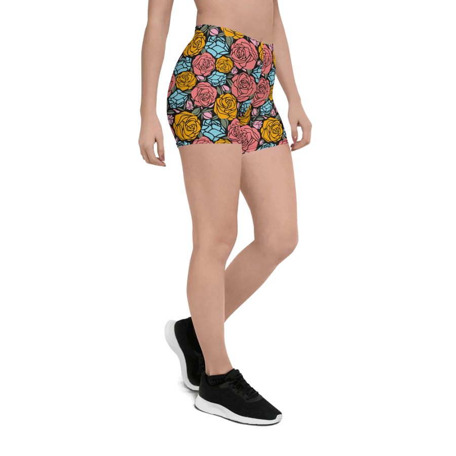 Rose Garden All-Over Bike Shorts product image (7)