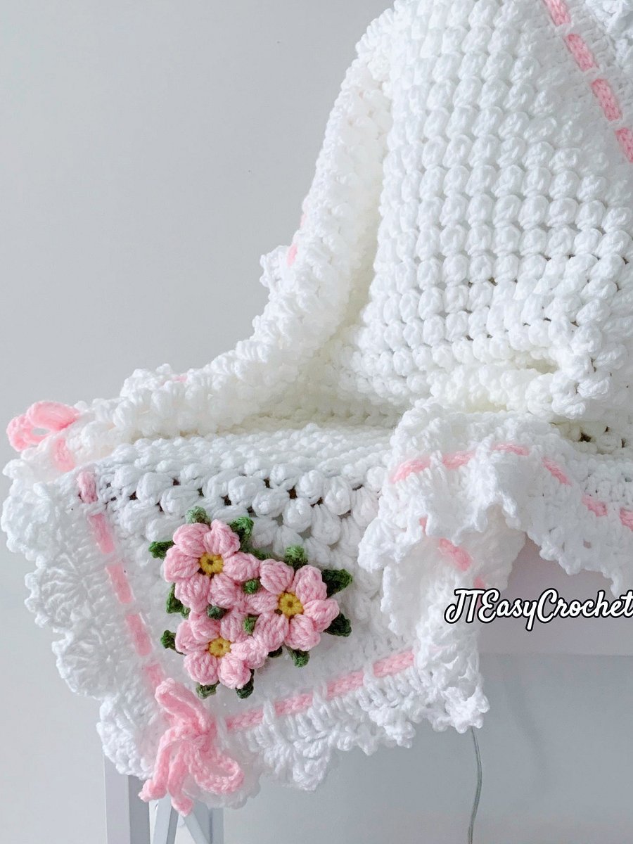 Infinity Continuous Granny Square Baby Blanket Crochet Pattern VIDEO & PDF Instant Download product image (7)