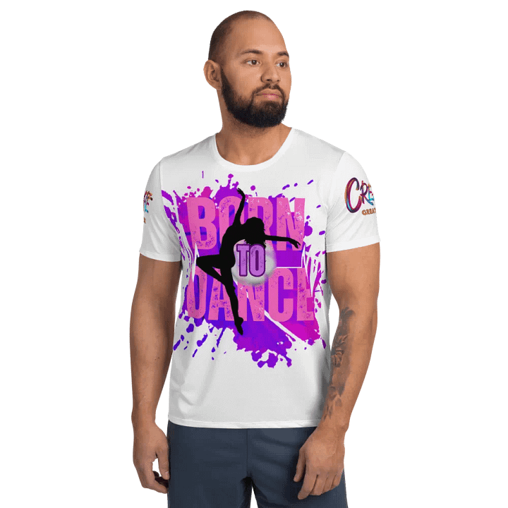 Born to Dance Her Silhouette Huge Print Athletic Tee product image (1)
