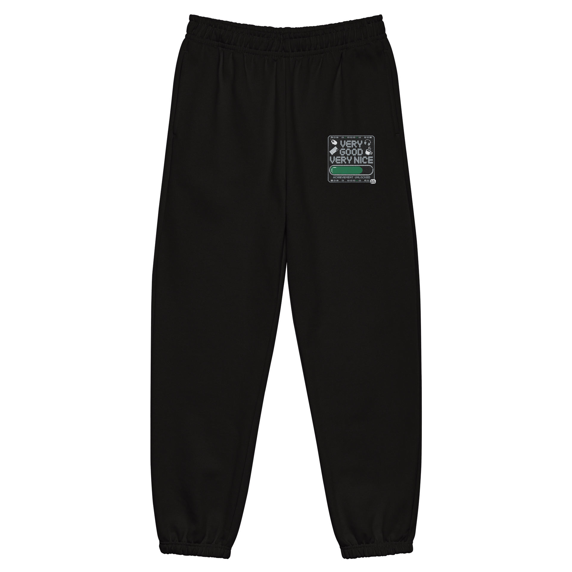 Retro Achievement Unlocked Embroidered Sweatpants product image (1)