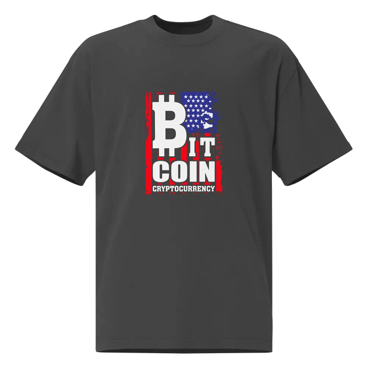 American Flag Bitcoin Vertical Tee product image (1)