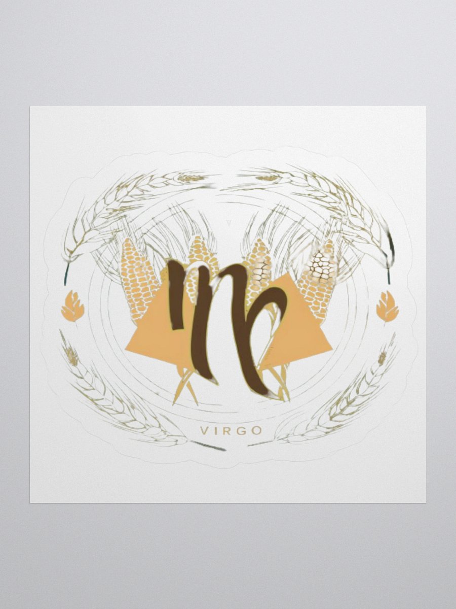 Virgo Zodiac Sticker - Maiden with Wheat & Floral - Durable Vinyl product image (2)