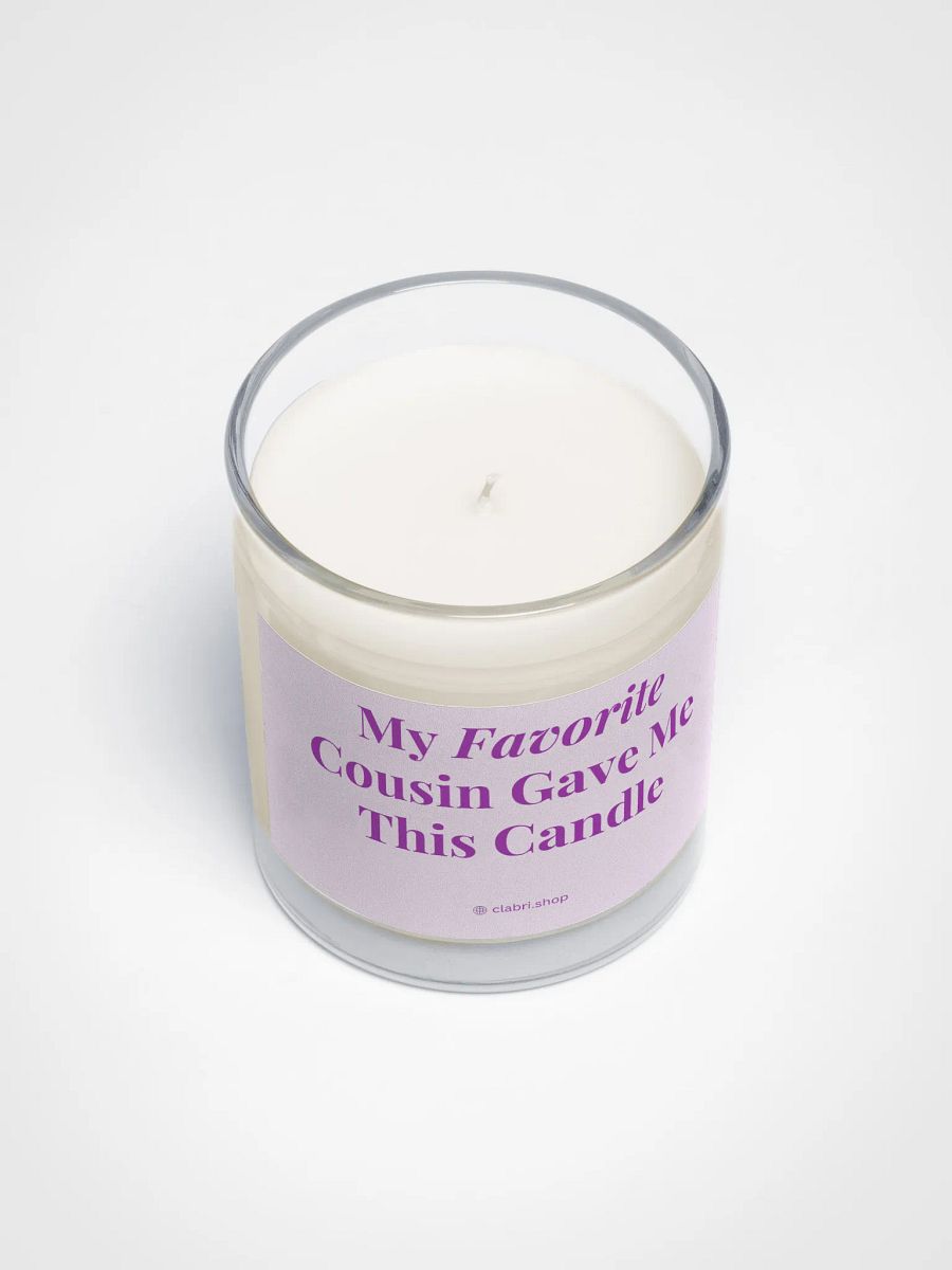 My Favorite Cousin Gave Me This Candle – Soy Wax Gift for Cousins in Clear Glass Jar product image (3)