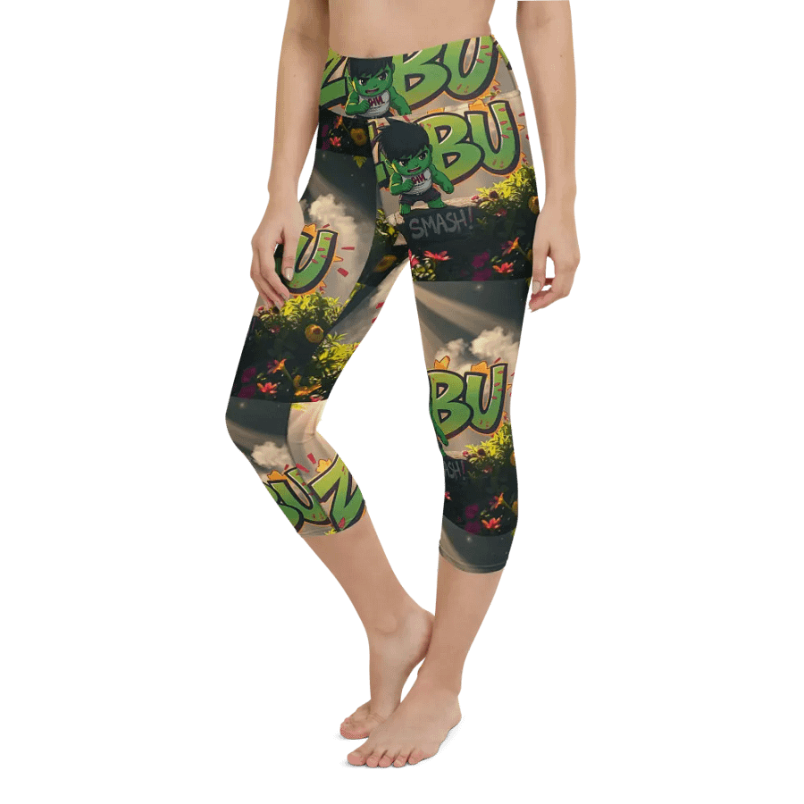 Zabu Smash! 90s Yoga Capri Leggings product image (7)