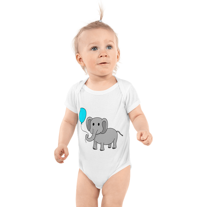 Elephant Holding Balloon Onesie product image (3)