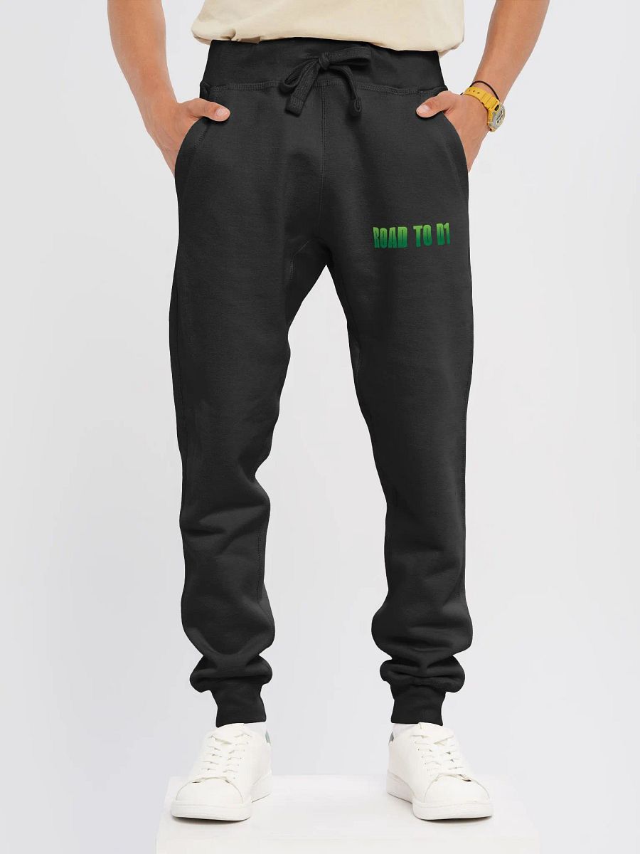 Troy Hornbeck - ROAD TO D1 - Black Sweatpants with GREEN product image (2)
