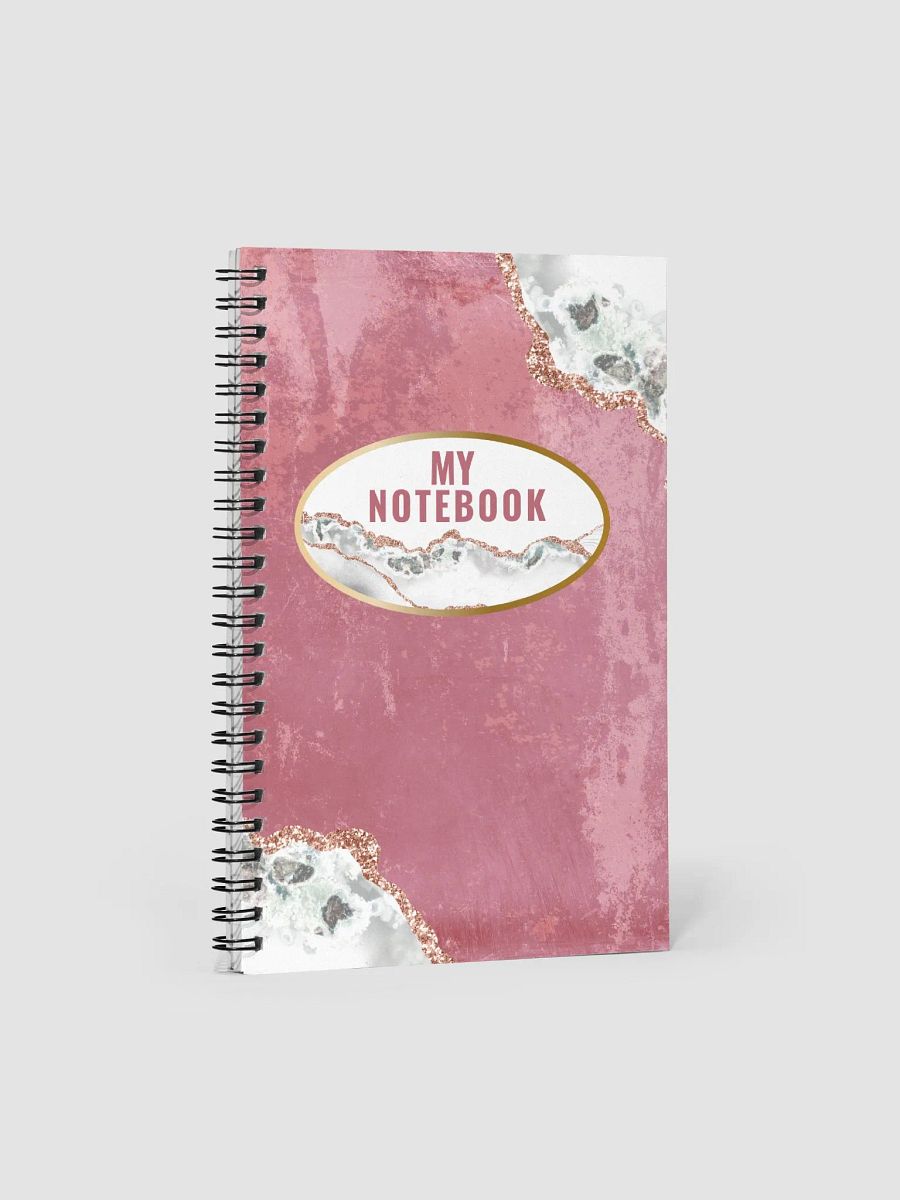 Elegant Pink Notebook with white and gold borders product image (3)