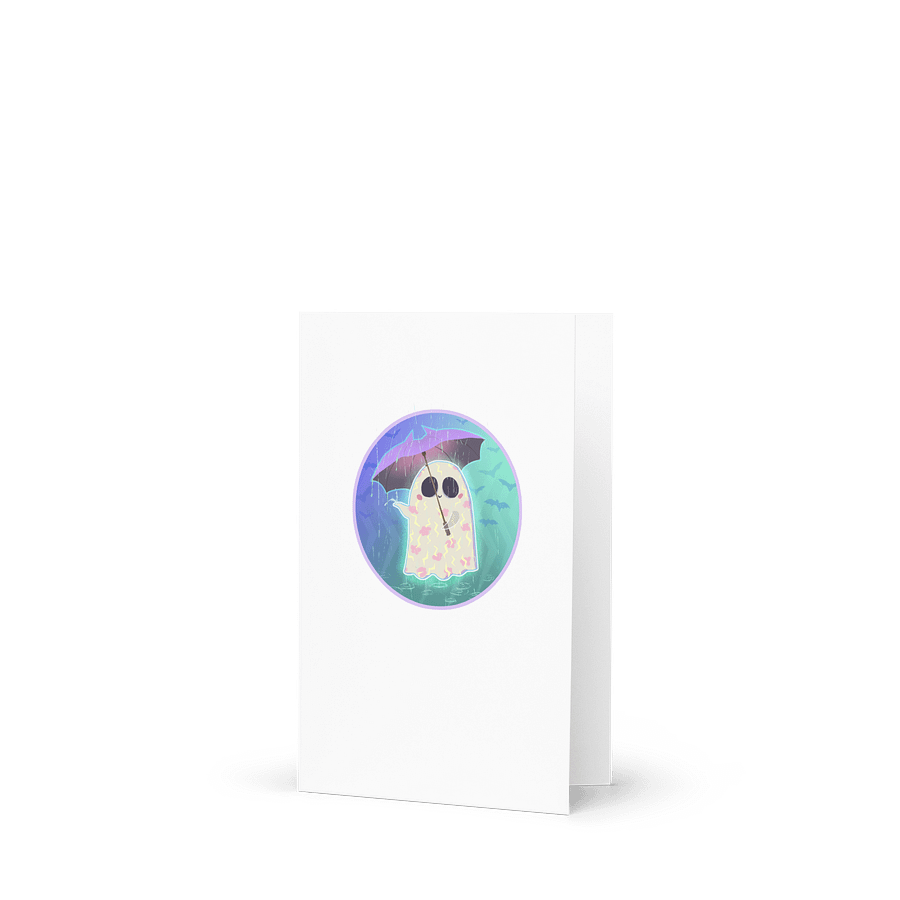 Pastel Little Ghost in the Rain - Greeting Card product image (3)
