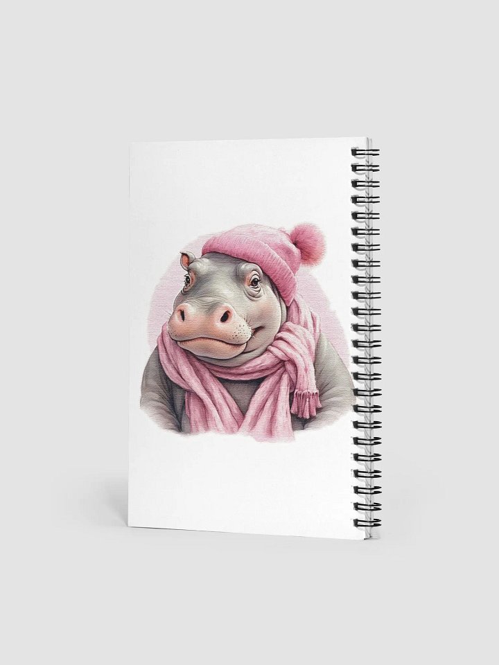 Adorable cute Hippo wearing a pink hat and scarf product image (2)