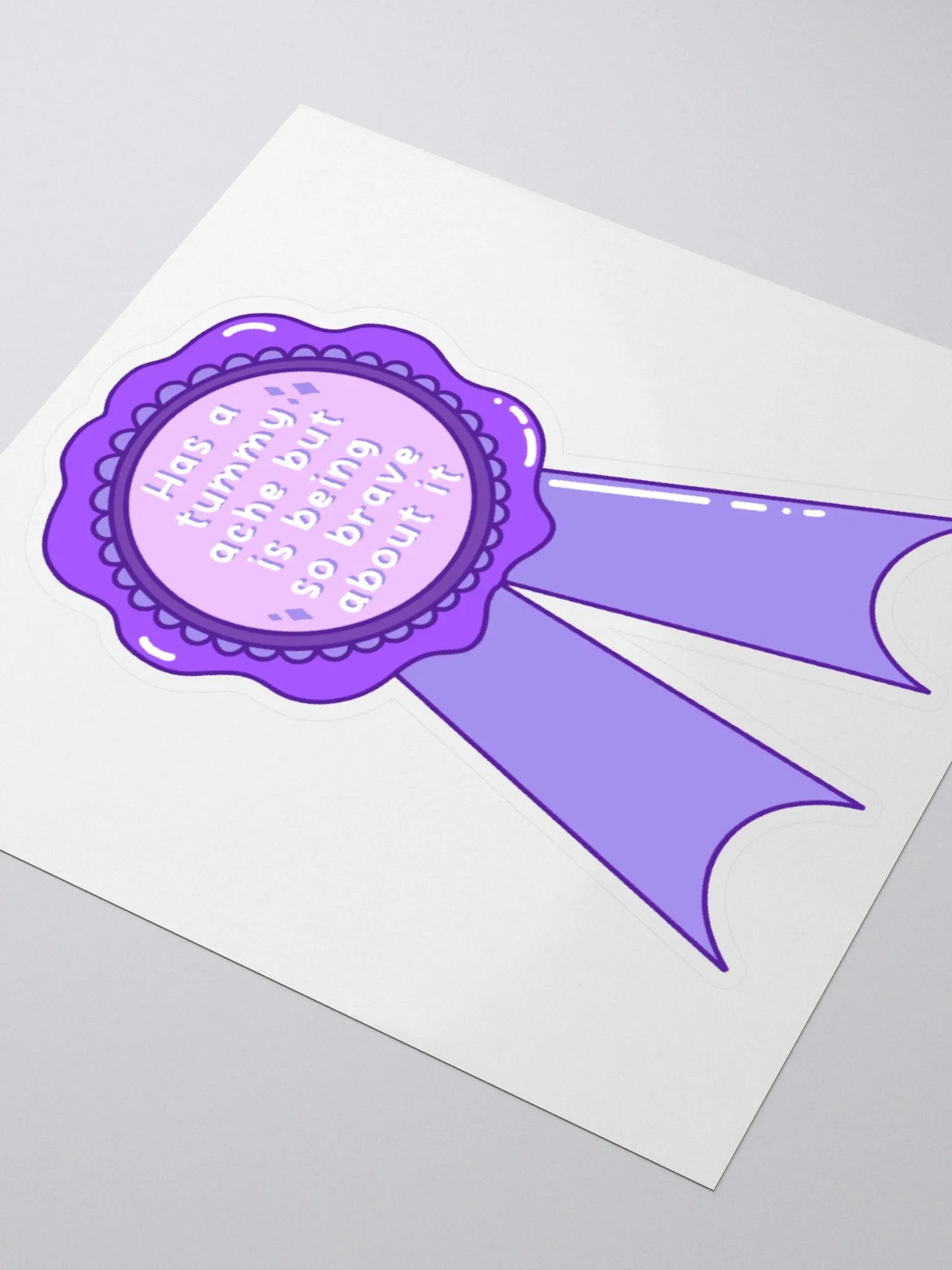 Tummy Ache Warrior Kiss Cut Sticker product image (8)