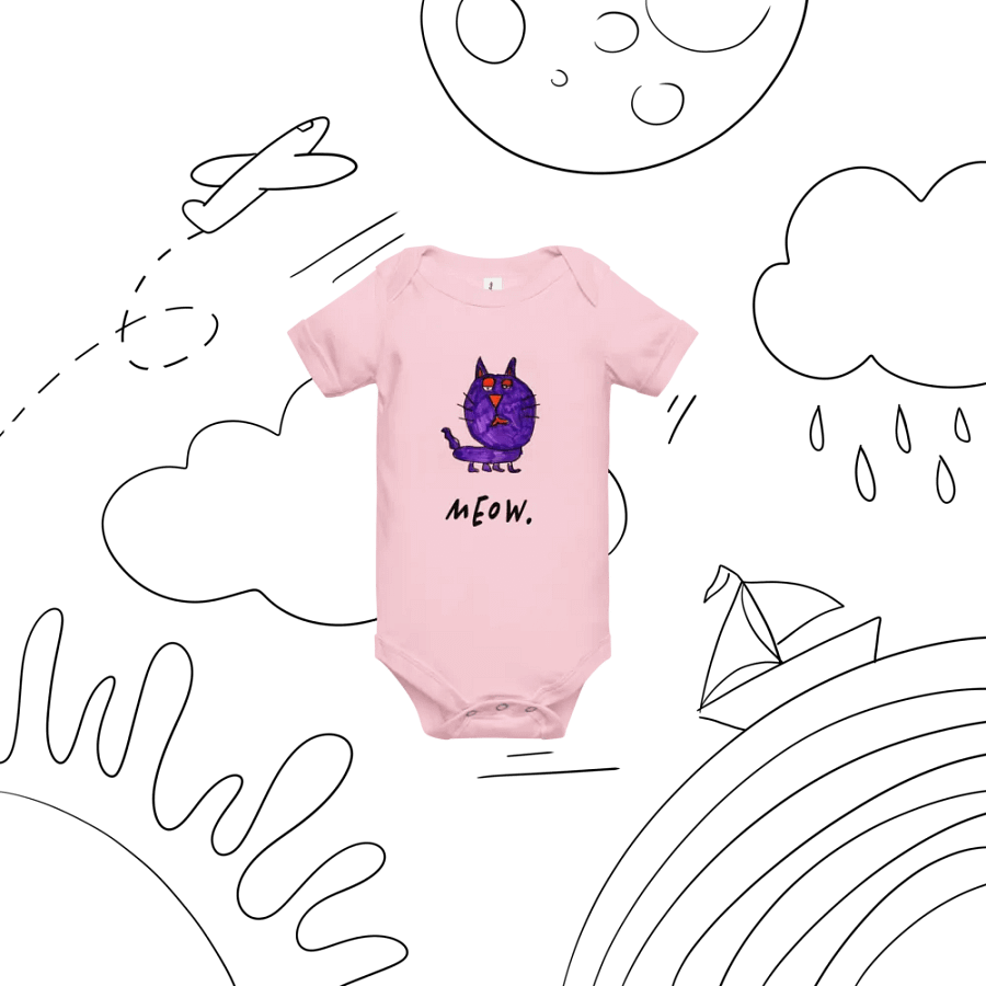 meow katz baby onesie product image (6)