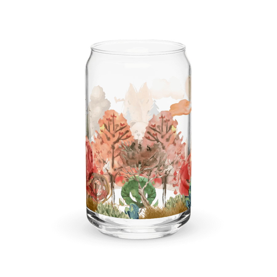 Camping Bear Glass Can | Wilderness Adventure Drinkware product image (8)