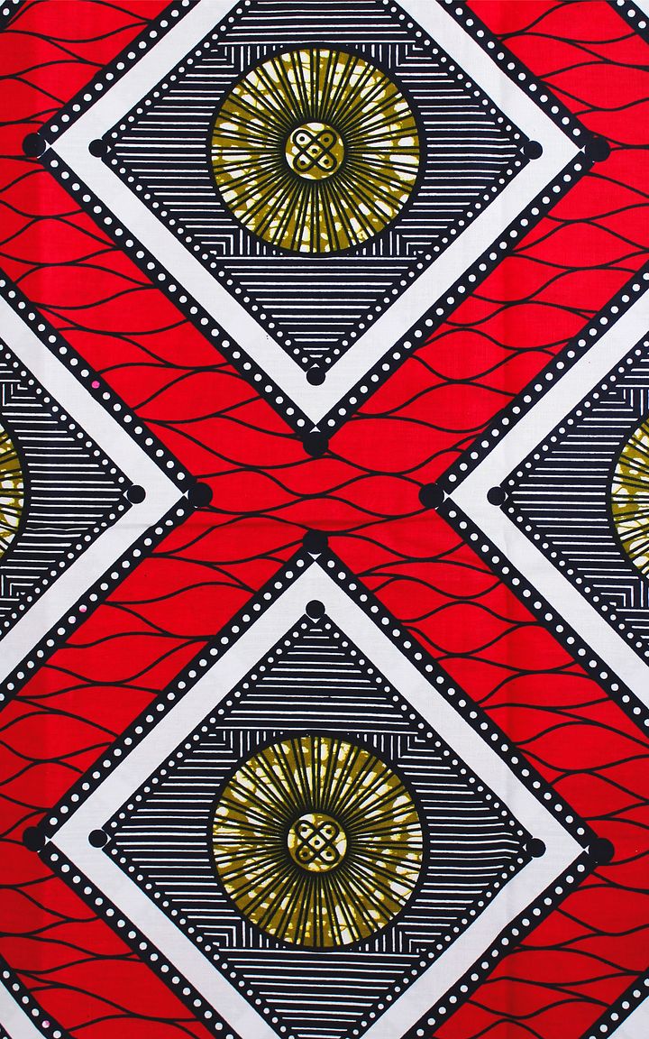 Scampolo Tessuto Wax Print - Design Geometrico - 37 cm x 114 cm - cod.569/B product image (1)