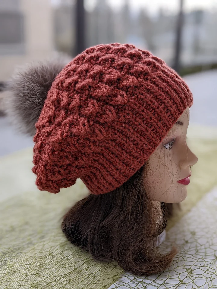 Flat Knit Classic Beret Hat Pattern product image (1)