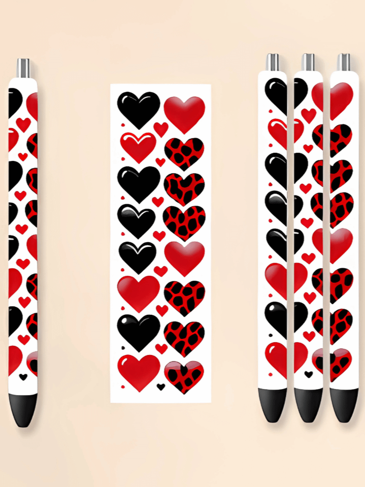 Valentine’s Glitter Pen Wrap PNG – Romantic Love Design for Custom Pens – Sublimation-Ready – 300 DPI High-Quality File – Instant Download product image (1)