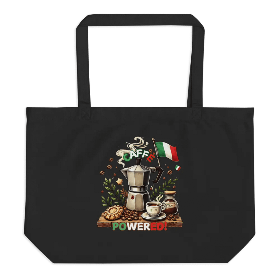 Caffè Powered Eco Tote - Italian Themed Merch product image (1)