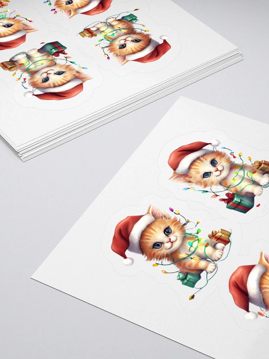 Santa Kittens Kiss Cut Stickers product image (13)