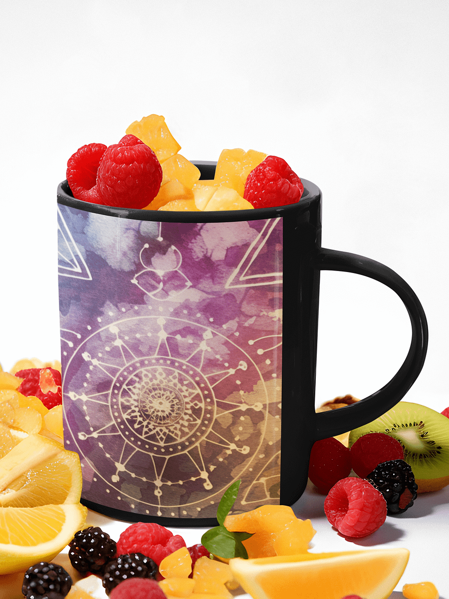 Sacred Geometry, Glossy Black Mug product image (1)