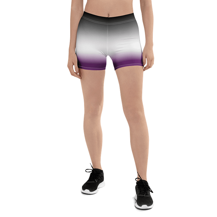 Asexual Pride Gradient Bike Shorts product image (1)