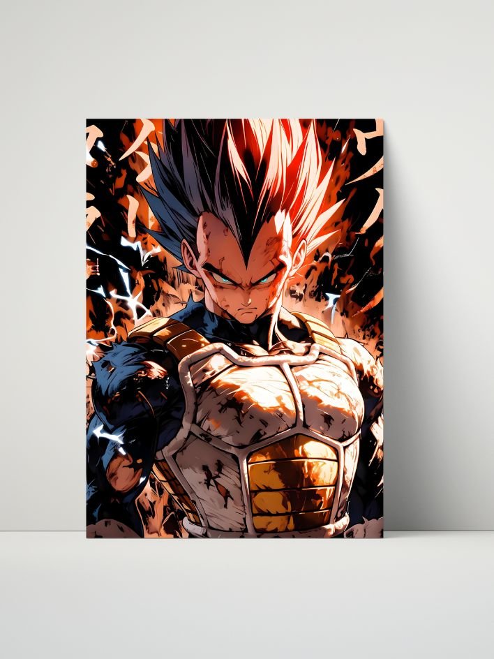 Dragon Ball Super Vegeta Ultra Ego Rage – Glossy 8x10 Metal Print product image (1)