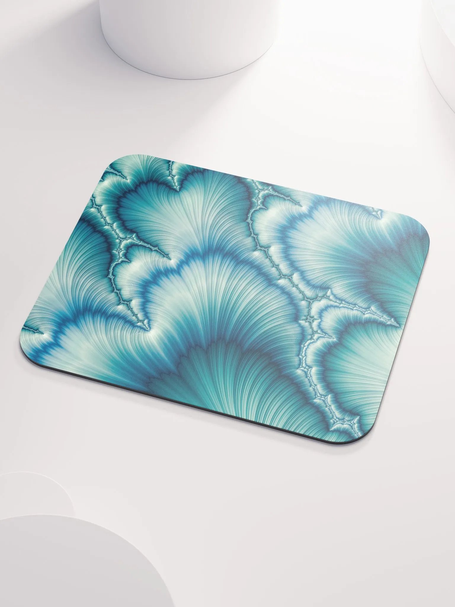 Feathered Blue Fractal Mouse Pad product image (3)