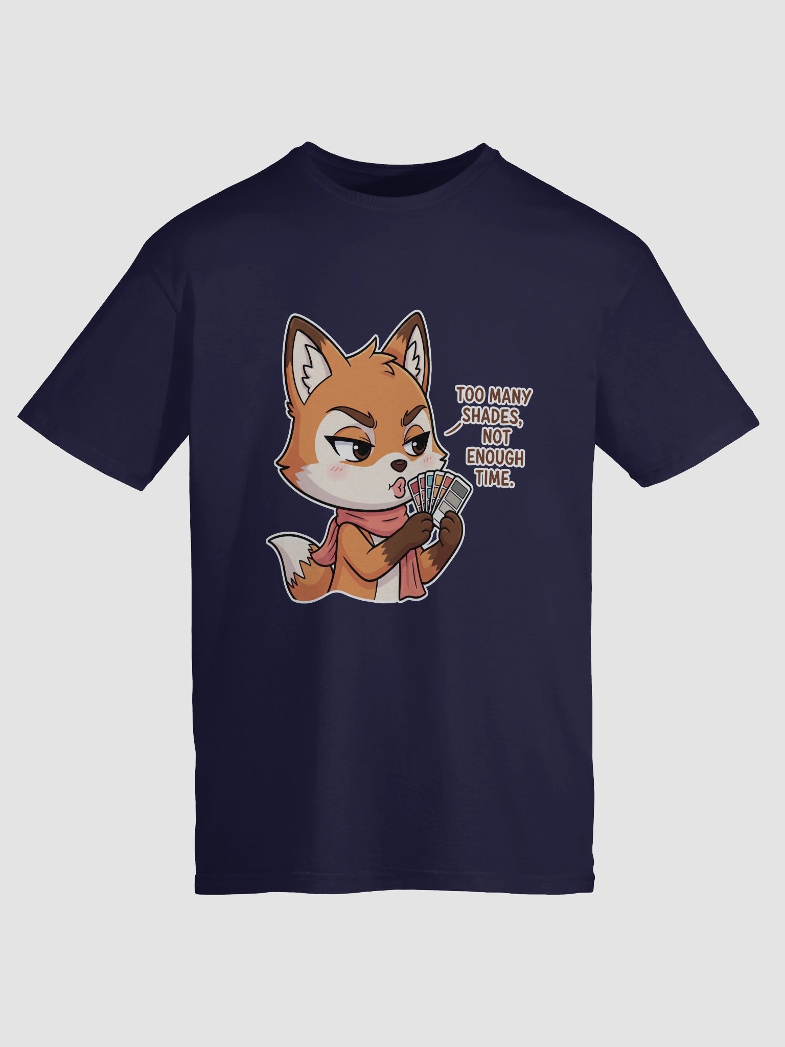 Fashionable Fox with Color Swatches Unisex T-Shirt product image (51)