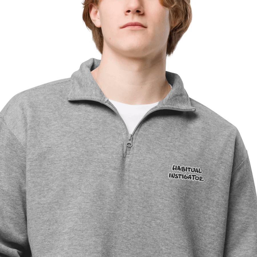 HABITUAL INSTIGATOR (shadow design) embroidered quarter zip product image (10)
