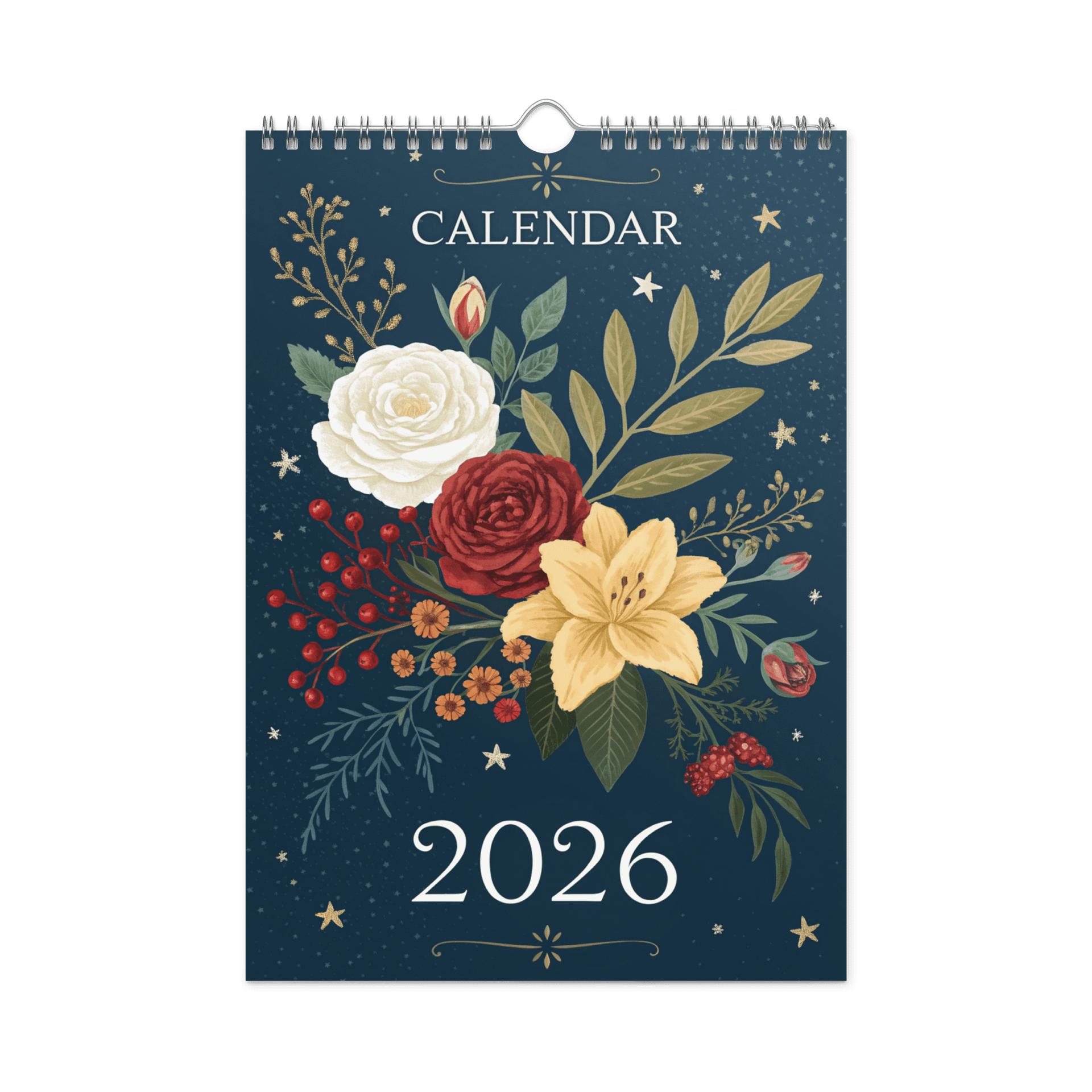 SEAMLESS FLORAL PATTERN WALL CALENDAR 2026 product image (3)