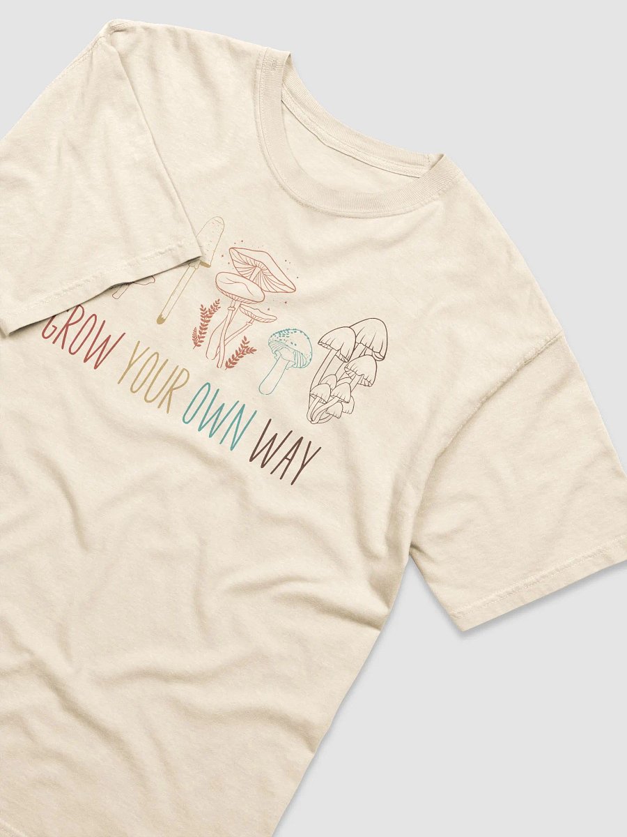 Grow Your Own Way T-Shirt - Boho Retro Inspirational Mushroom Graphic Tee product image (3)