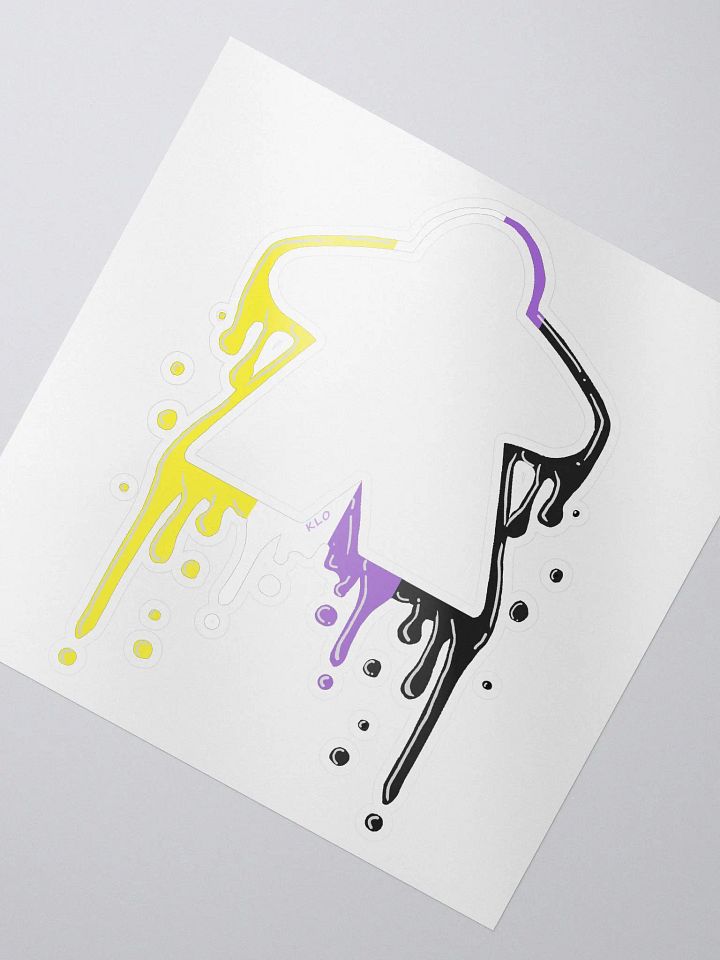 Drippy Non-Binary Pride Sticker product image (2)