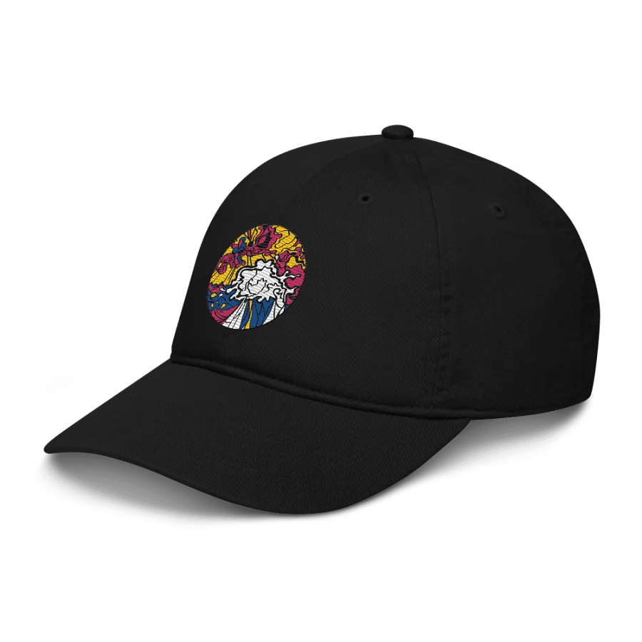 Sunburst Swirl Organic Dad Hat - Wave at Sunset product image (7)