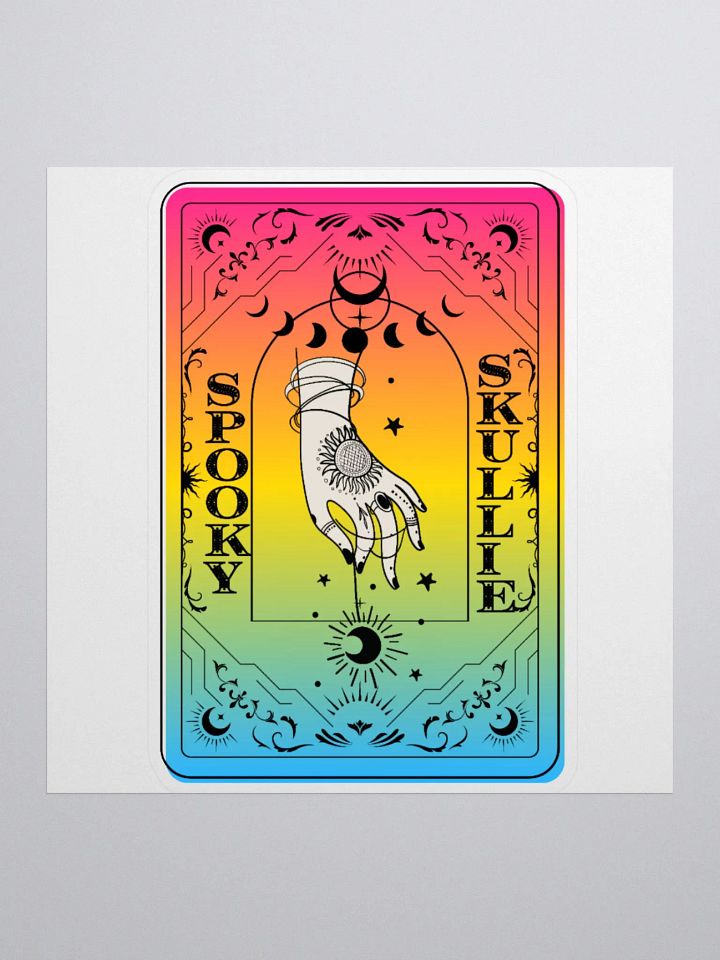Spooky Skullie Pan Tarot Card Sticker product image (1)