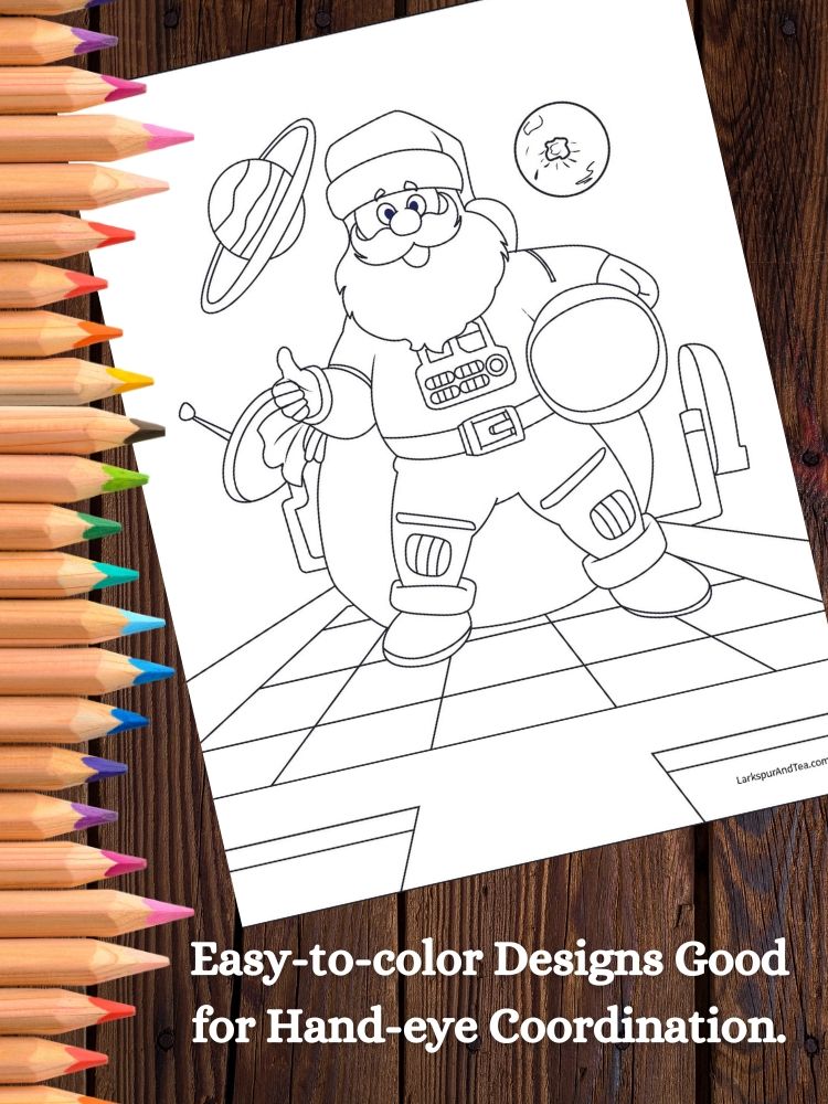 Funny Santa Printable Christmas Coloring Pages for Kids product image (6)