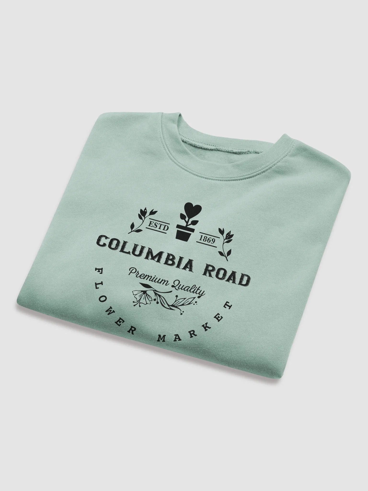 Columbia Road Market Midweight Fleece Crop Sweatshirt (Blue) product image (8)
