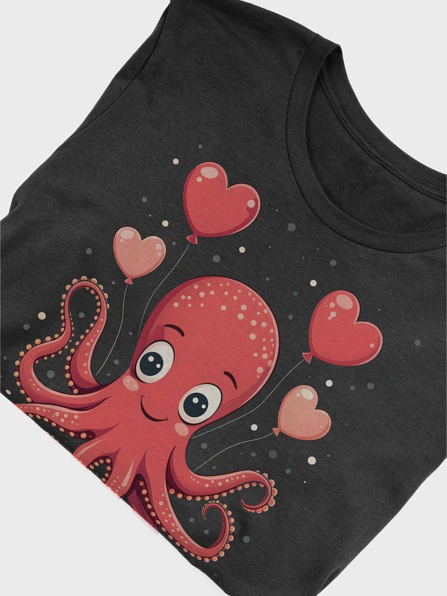 Octopus With Hearts Balloons T-Shirt product image (4)