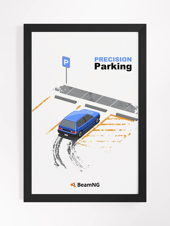 Framed Poster: Precision Parking Stylized product image (1)