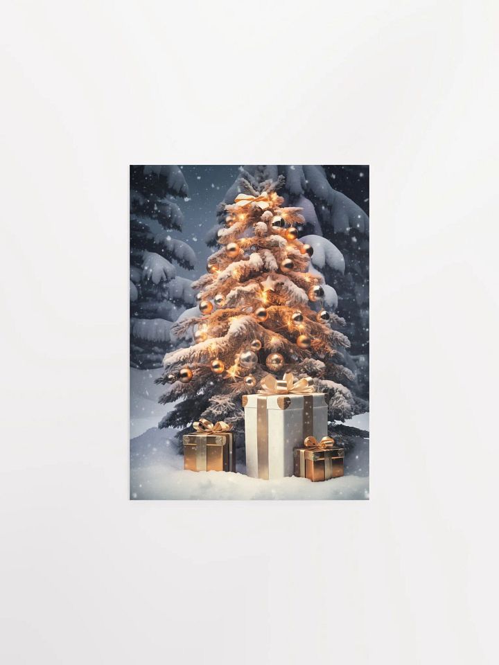 Golden Glow Christmas Tree Poster product image (2)