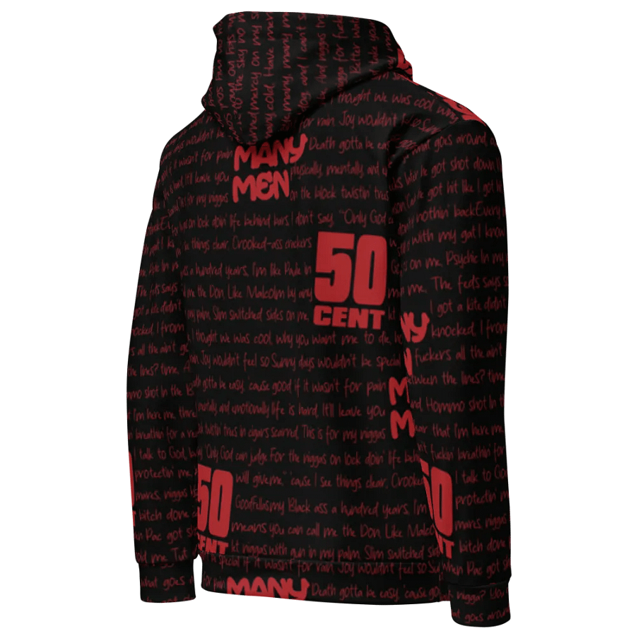 Many Men - 50 Cent - BLACK w/RED - Unisex Hoodie product image (4)