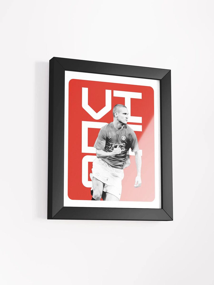 Nemanja Vidić BW Manchester United Name Art Framed Print product image (2)