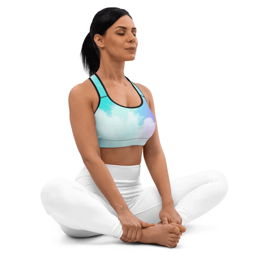 Blur cloud rainbow Design Sports Bra - V2 product image (4)
